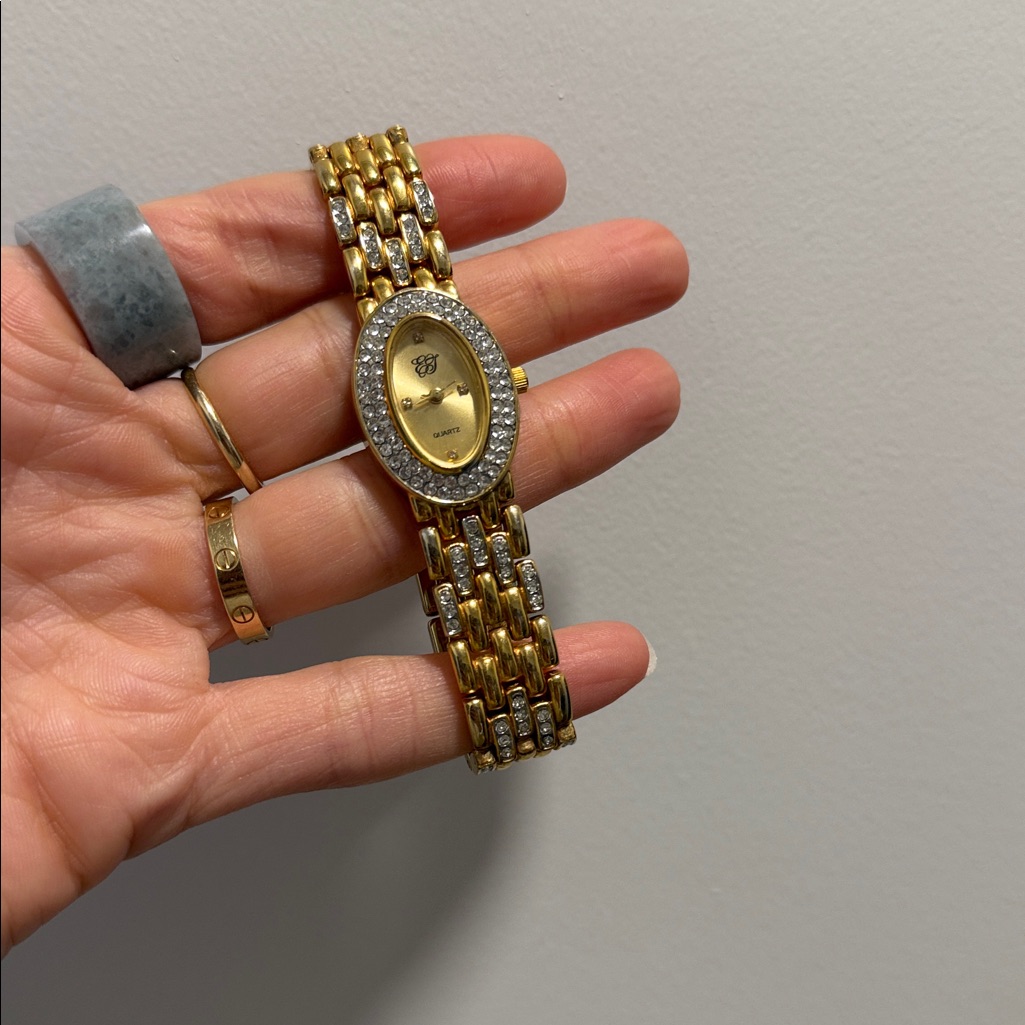 Elizabeth Taylor White Diamonds GoldTone Watch